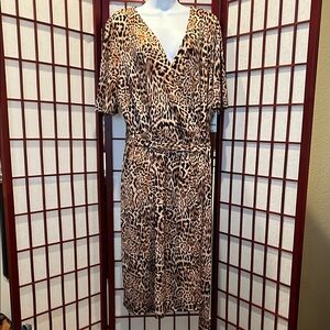 INC Leopard Print Wrap Dress
